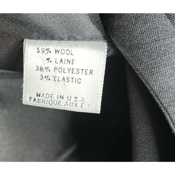 Theory Womens Jacket Black Blazer Wool Blend Stretch Lined Shoulder Pads Size 8 - Picture 5 of 8